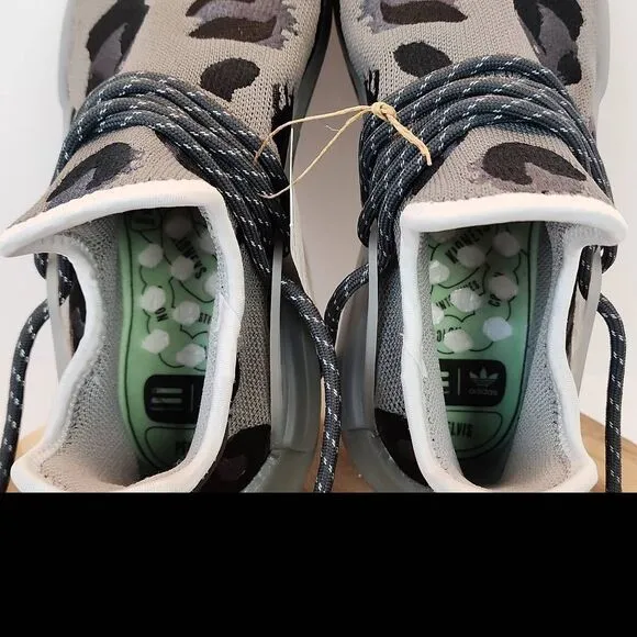 Pharrell x adidas NMD Human Race Animal Print 'Grey' Mens Size 9.5