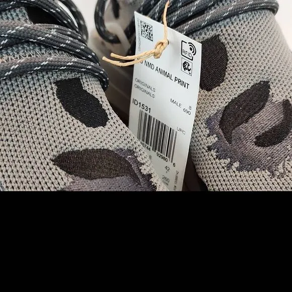 Pharrell x adidas NMD Human Race Animal Print 'Grey' Mens Size 9.5