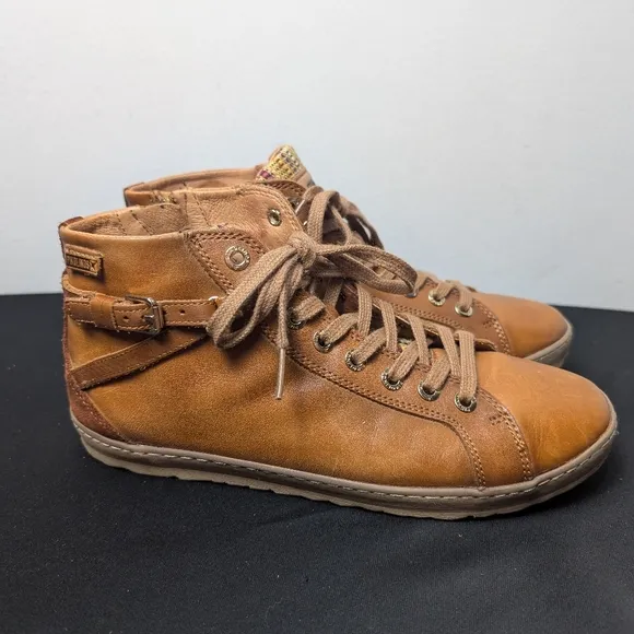 Pikolinos Sneakers Lagos Brown Leather High Top Ankle Shoes
