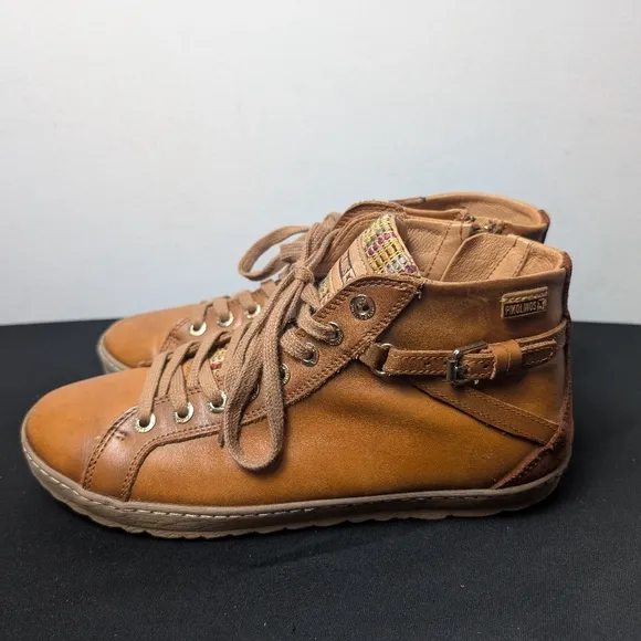 Pikolinos Sneakers Lagos Brown Leather High Top Ankle Shoes