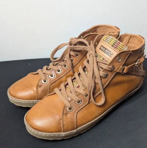 Pikolinos Sneakers Lagos Brown Leather High Top Ankle Shoes