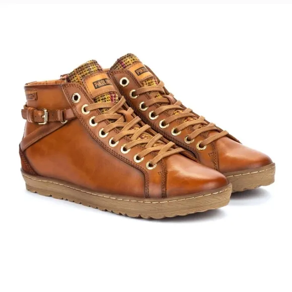 Pikolinos Sneakers Lagos Brown Leather High Top Ankle Shoes