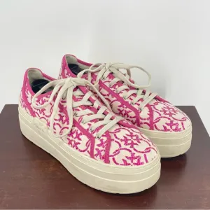 PINKO Greta Love Birds Logo Size 41 Monogram Platform Shoes Msrp $299.99‎