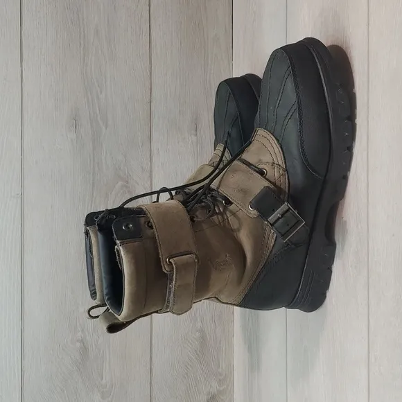 Polo by Ralph Lauren Mens Varick Leather High Top military boots shoes sz 10.5D