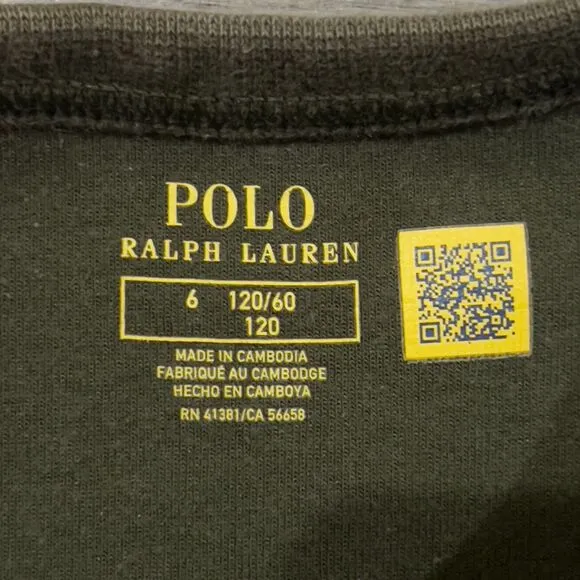 Polo Ralph Lauren Big Pony Double-Knit Sweatshirt Camo Graphic - Kids Size 6