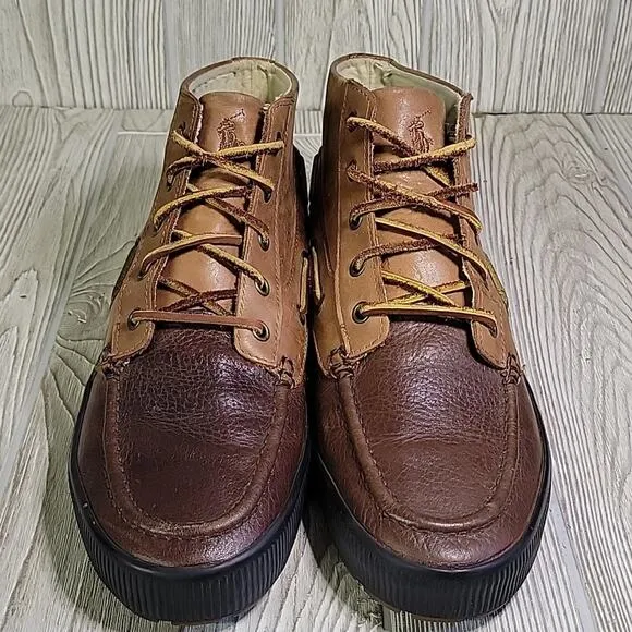 Polo Ralph Lauren Delmont Leather Lace Up Boots Mens Size 9D