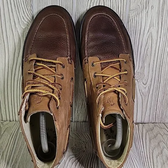 Polo Ralph Lauren Delmont Leather Lace Up Boots Mens Size 9D