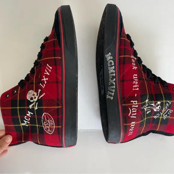 Polo Ralph Lauren Men’s Solomon Downhill Skier Sneakers Plaid High Top 11D