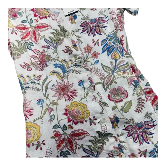 Polo Ralph Lauren Nea Paneled Floral Linen Midi Dress - Multicolor