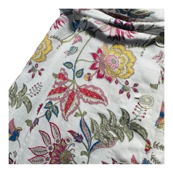 Polo Ralph Lauren Nea Paneled Floral Linen Midi Dress - Multicolor
