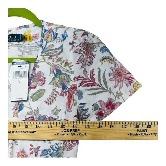 Polo Ralph Lauren Nea Paneled Floral Linen Midi Dress - Multicolor