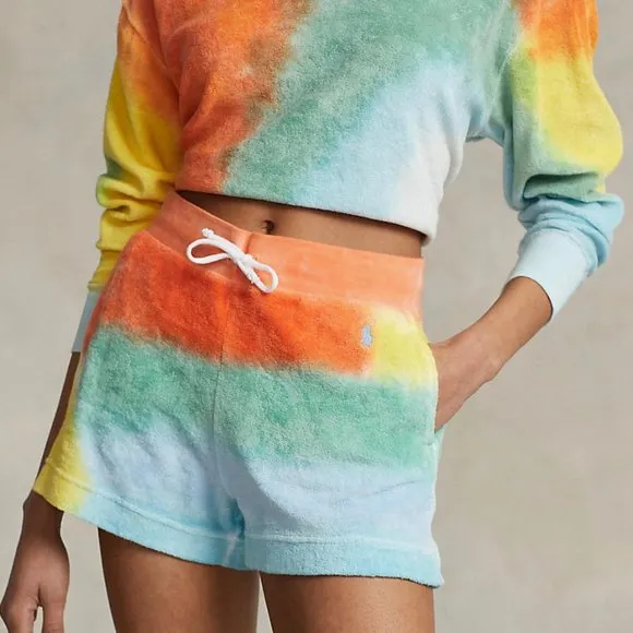 Polo Ralph Lauren Tie Dye Drawstring Terry Shorts