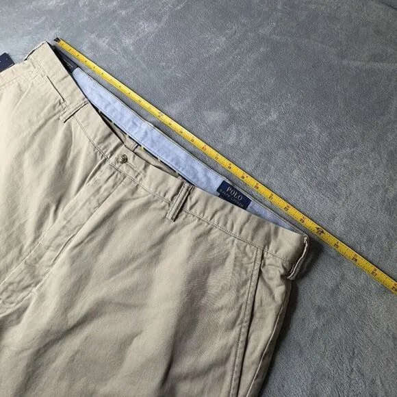 Polo Ralph Lauren Mens 48B Shorts Beige Chino Stretch Cotton Twill Casual Preppy