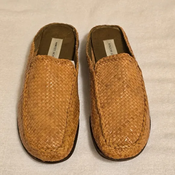 PONS‎ QUINTANA for BERGDORF GOODMAN Womens Leather Mule Slides Sandals 38 / US 8