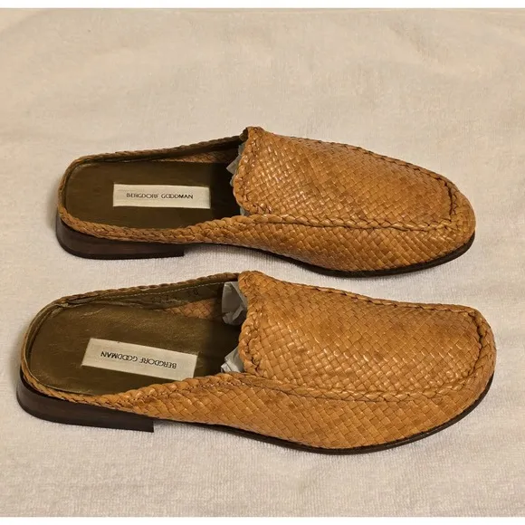 PONS‎ QUINTANA for BERGDORF GOODMAN Womens Leather Mule Slides Sandals 38 / US 8