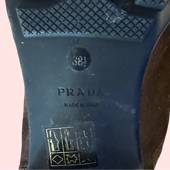 Prada Brown Heeled Boots with Elegant Design
