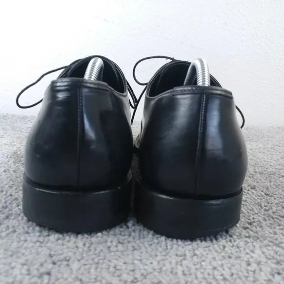 Prada Derby Shoes Mens Size 9 Loafer Black Leather Vintage Made In Italy