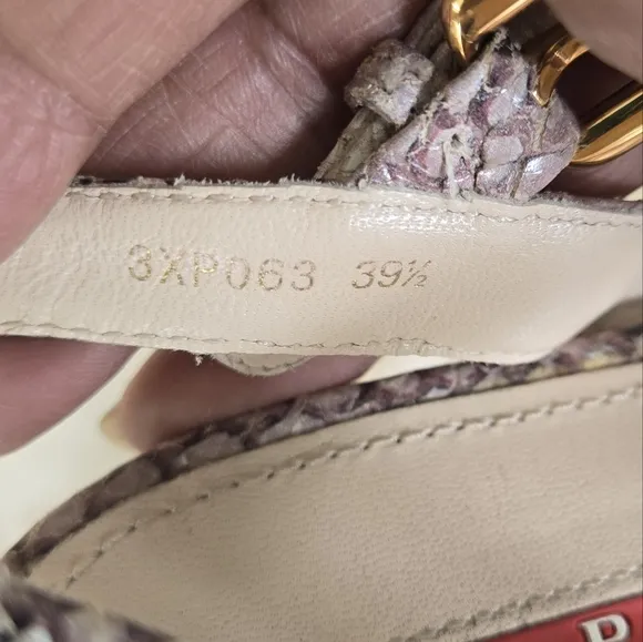 Prada Sport Snakeskin Platform SandalsPrada Wedges like new.