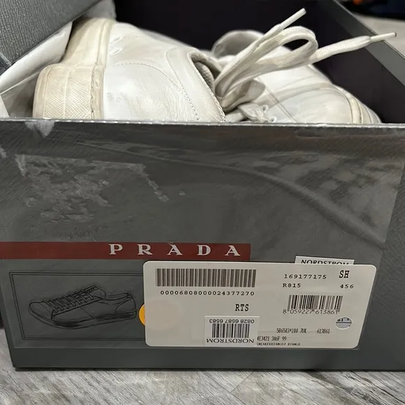 Prada White Classic Shoes w/ Rubber Soles Size UK 7 Men US 9-9.5