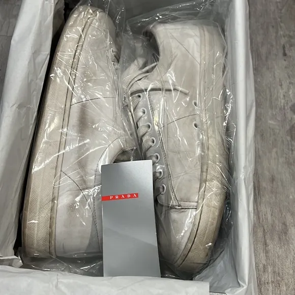 Prada White Classic Shoes w/ Rubber Soles Size UK 7 Men US 9-9.5