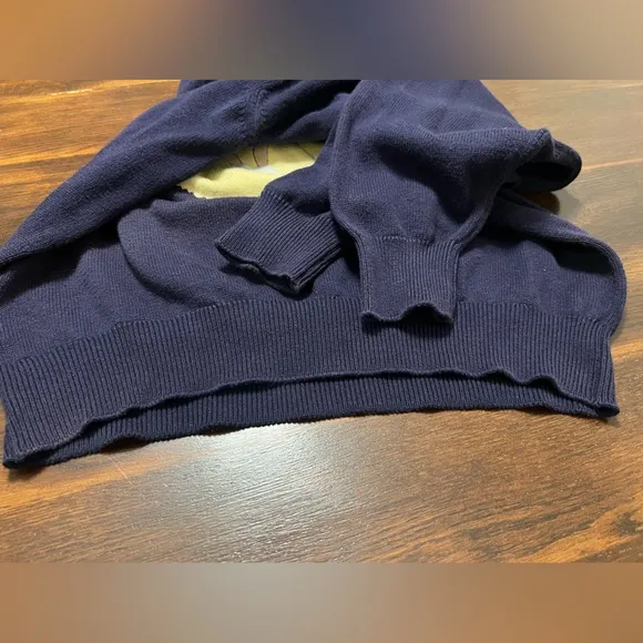 Pringle Of Scotland VTG Sweater Mens M Grandpa Tennis 80s Navy 100% Cotton Court