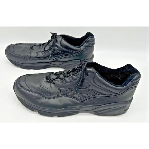 Propet Mens Shock Absorber Walking Sneakers Athletic Shoes Size 17 M2034 Black
