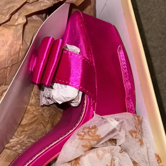 Public Desire Pink Platform Heels w/ A Bow