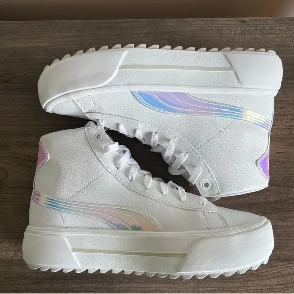 Puma Kaia Platform Hi Top Iridescent Women's Shoe Size 10