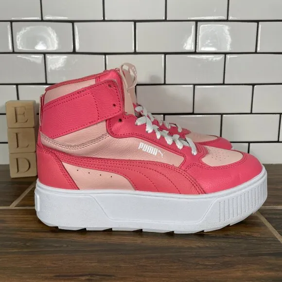 Puma Karmen Rebelle Mid JR Youth Girls Size 6 Shoes Pink Platform Sneaker