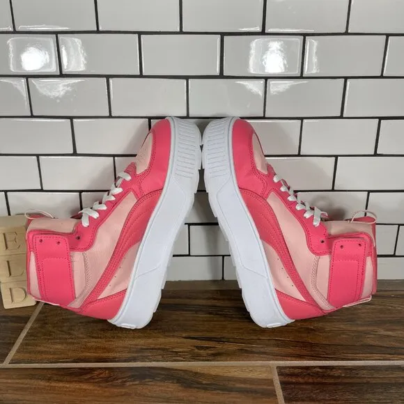 Puma Karmen Rebelle Mid JR Youth Girls Size 6 Shoes Pink Platform Sneaker