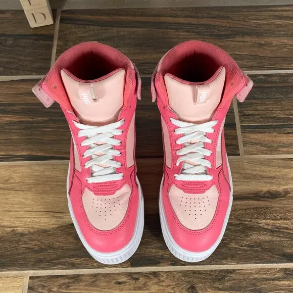 Puma Karmen Rebelle Mid JR Youth Girls Size 6 Shoes Pink Platform Sneaker