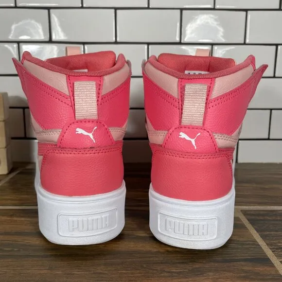 Puma Karmen Rebelle Mid JR Youth Girls Size 6 Shoes Pink Platform Sneaker