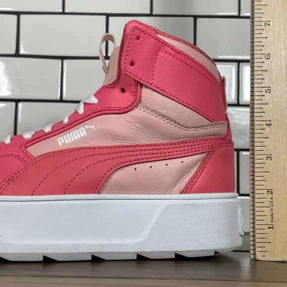 Puma Karmen Rebelle Mid JR Youth Girls Size 6 Shoes Pink Platform Sneaker