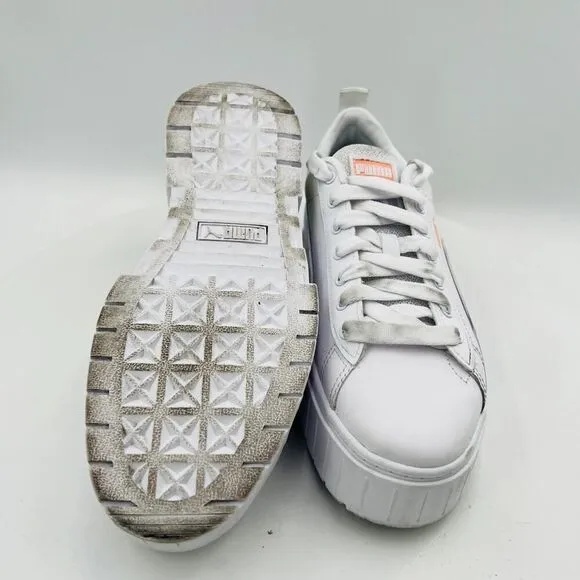 Puma Mayze Chunky Sneakers In White-Multi-Lilac Shoes Size 8.5