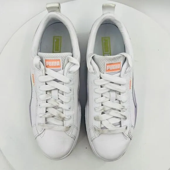 Puma Mayze Chunky Sneakers In White-Multi-Lilac Shoes Size 8.5