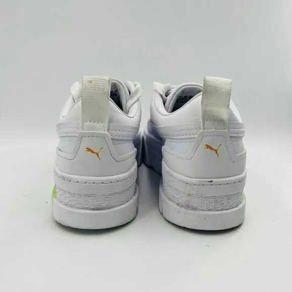 Puma Mayze Chunky Sneakers In White-Multi-Lilac Shoes Size 8.5