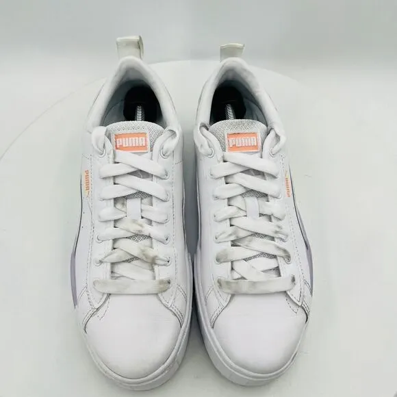 Puma Mayze Chunky Sneakers In White-Multi-Lilac Shoes Size 8.5
