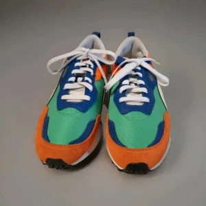 PUMA Rider FV Future Vintage Men’s Shoes Green Orange Size 11 Running Sneakers