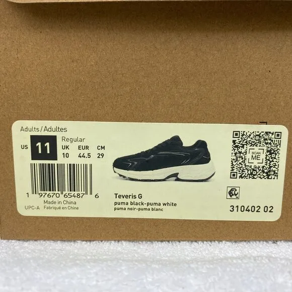 Puma Teveris G Sneakers Mens 11 Athletic Shoes 310402 Retro Athleisure Urbancore