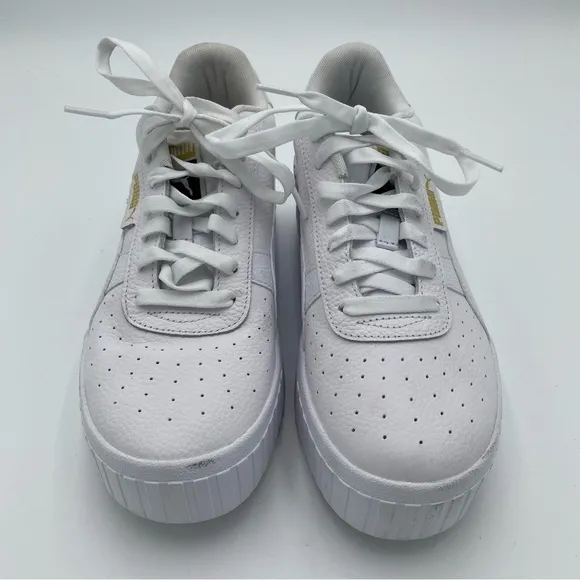 Puma Women's Cali Wedge Platform Lace Up Tennis Shoes Sneakers White Size 10