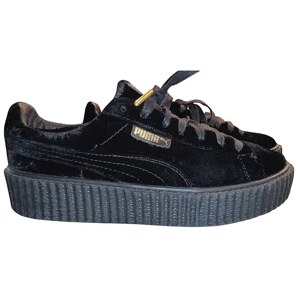 Puma x Fenty By Rihanna Women's Creepers Trainers In Black Velvet Size 9