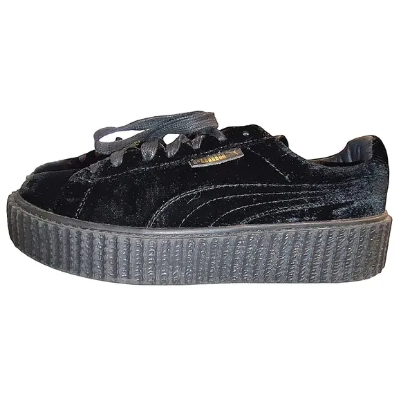 Puma x Fenty By Rihanna Women's Creepers Trainers In Black Velvet Size 9