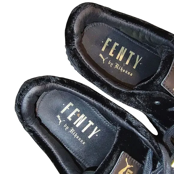 Puma x Fenty By Rihanna Women's Creepers Trainers In Black Velvet Size 9