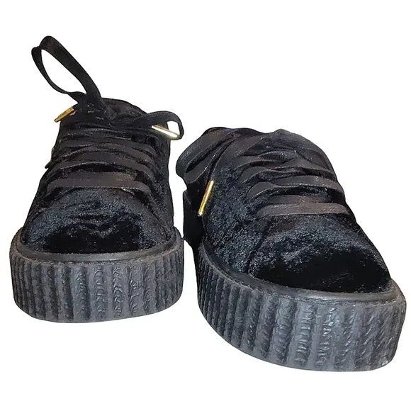 Puma x Fenty By Rihanna Women's Creepers Trainers In Black Velvet Size 9
