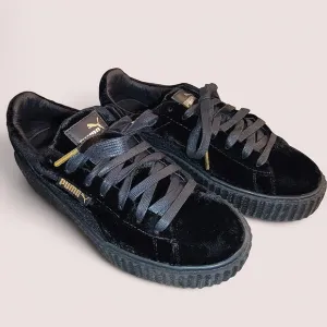 Puma x Fenty By Rihanna Women's Creepers Trainers In Black Velvet Size 9