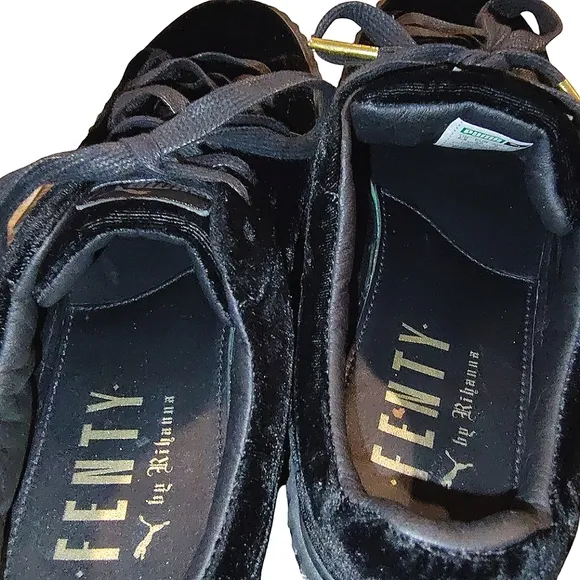 Puma x Fenty By Rihanna Women's Creepers Trainers In Black Velvet Size 9