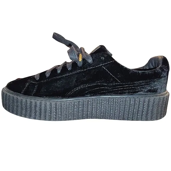 Puma x Fenty By Rihanna Women's Creepers Trainers In Black Velvet Size 9