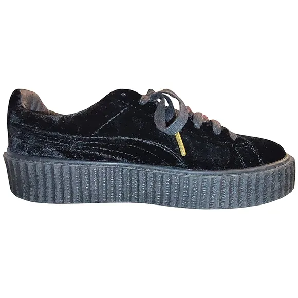 Puma x Fenty By Rihanna Women's Creepers Trainers In Black Velvet Size 9
