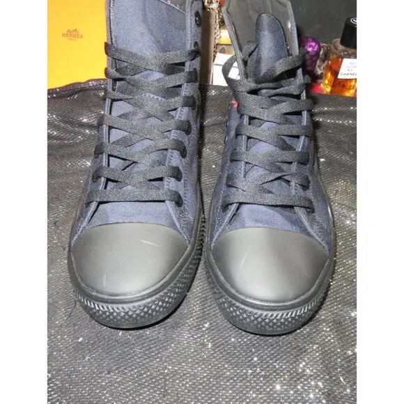 RAAD Shop No Days Off Black High Top Canvas Sneakers men 9.5 women 11