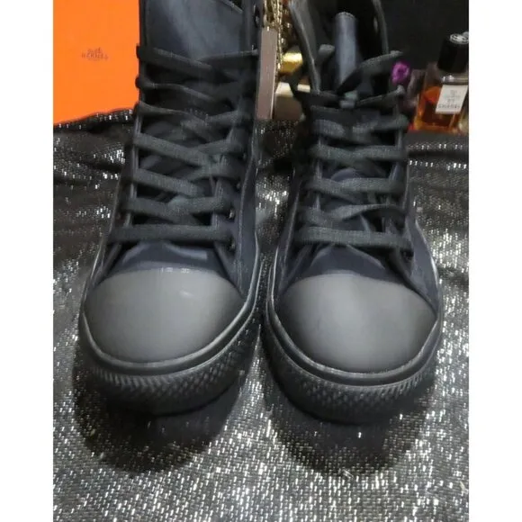 RAAD Shop No Days Off Black High Top Canvas Sneakers men 9.5 women 11
